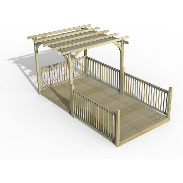 Ultmia Pergola and Decking kit Balustrade with Canopy - 4 Left-hand Balustrades