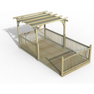 Ultmia Pergola and Decking kit Balustrade with Canopy - 5 Right-hand Balustrades