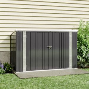 210CM Wide Steel Lockable Garden Bike Shed Bicycle Storage Shed