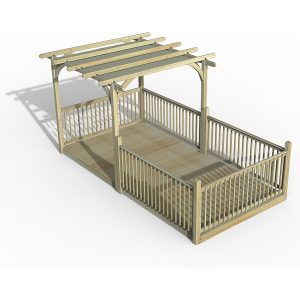 Ultmia Pergola and Decking kit Balustrade with Canopy - 5 Left-hand Balustrades