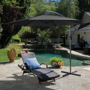 Black 3M Outdoor Cantilever Parasol Umbrella