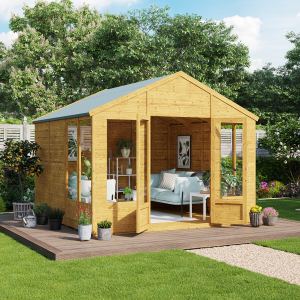 Holly Tongue and Groove Apex Summerhouse  - Wooden / No / 10x10 ft