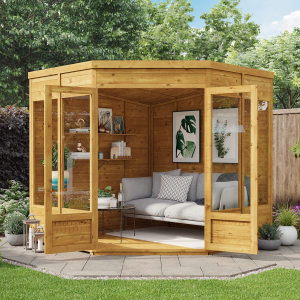 Picton Corner Summerhouse  - Wooden / 7x7 ft / No