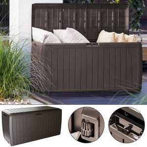 290L Garden Storage Box - Brown