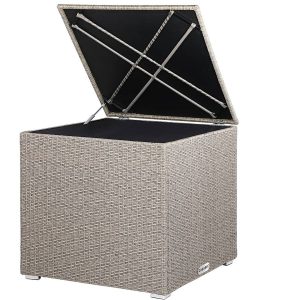 Rattan Storage Box For Garden - Cream