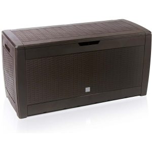 310L Rattan Look Garden Storage Box - Brown