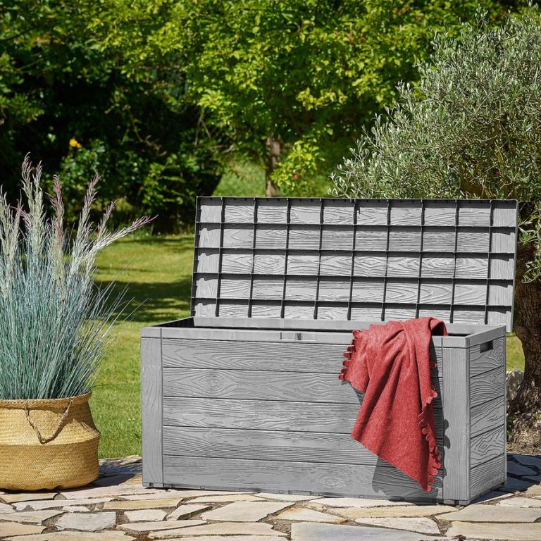 280L Weatherproof Garden Storage Box - Grey