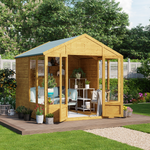 Holly Tongue and Groove Apex Summerhouse  - Wooden / Yes / 8x8 ft