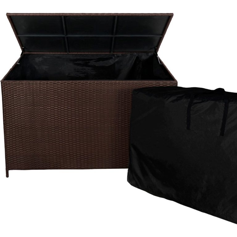 Rattan Cushion Storage Box - Brown