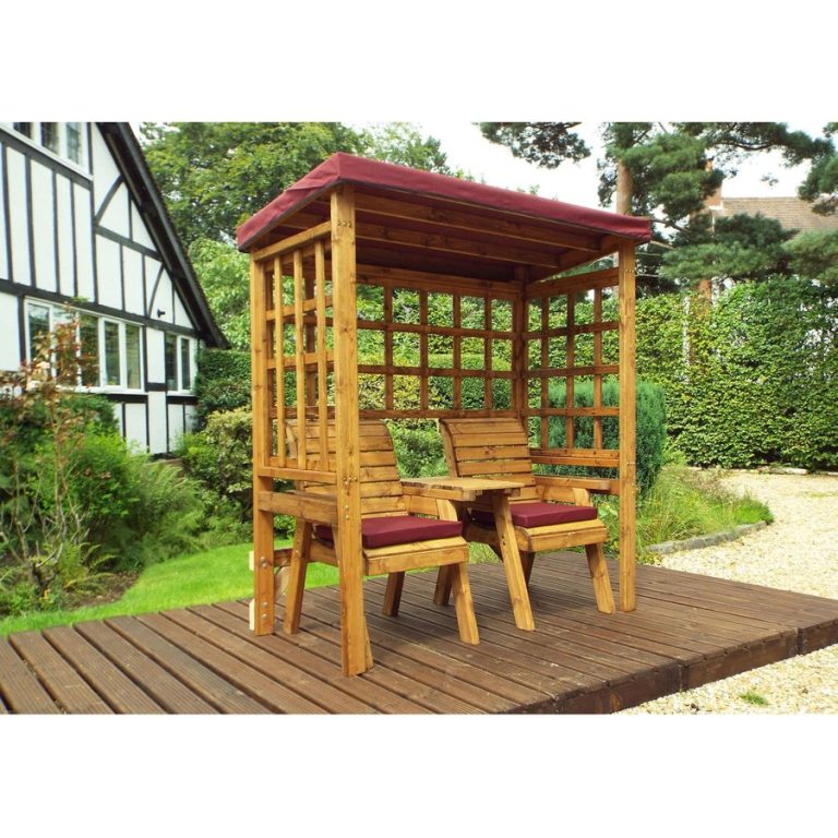 Charles Taylor Henley Twin Seat Arbour - Burgundy