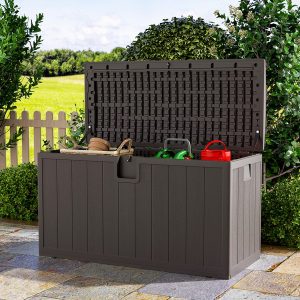 105-Gallon Garden Storage Outdoor Deck Box - Brown