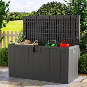 105-Gallon Garden Storage Outdoor Deck Box - Black