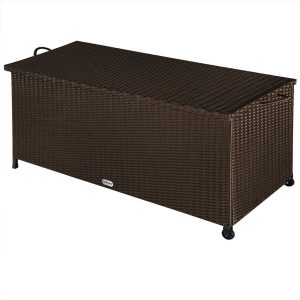 Polyrattan Storage Box Home and Garden - Brown