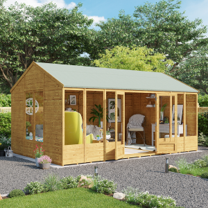 Petra Tongue and Groove Reverse Apex Summerhouse  - Wooden / 16x10 ft / No