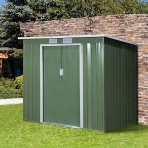 Outsunny 7 x 4ft Metal Garden Storage Shed - Green