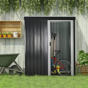 Outsunny 2 x 3ft Garden Storage Shed - Black