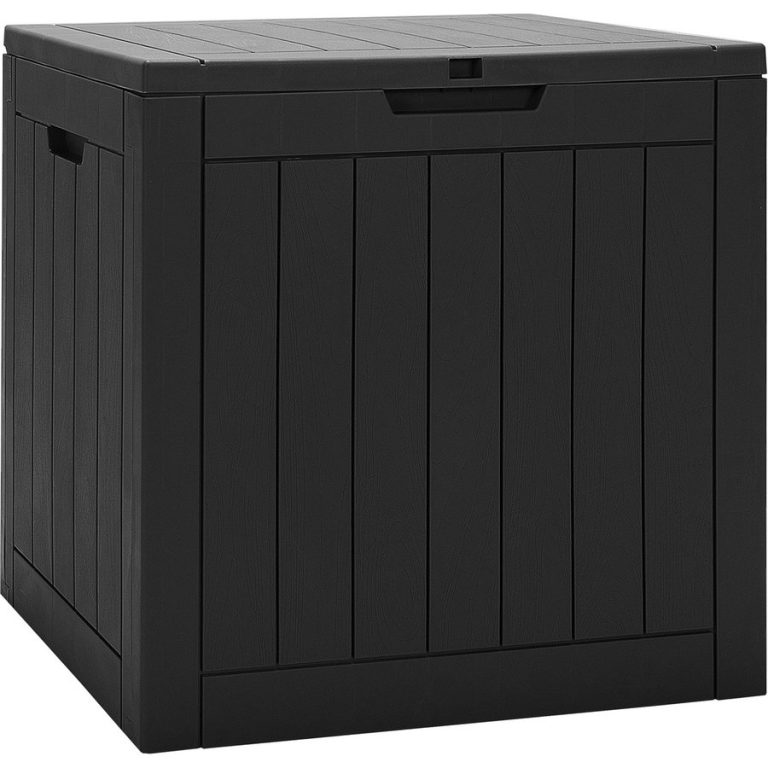 Costway 110 L Outdoor Storage Box-Black - Black