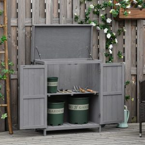 Outsunny Outdoor Garden Storage Shed  - Grey