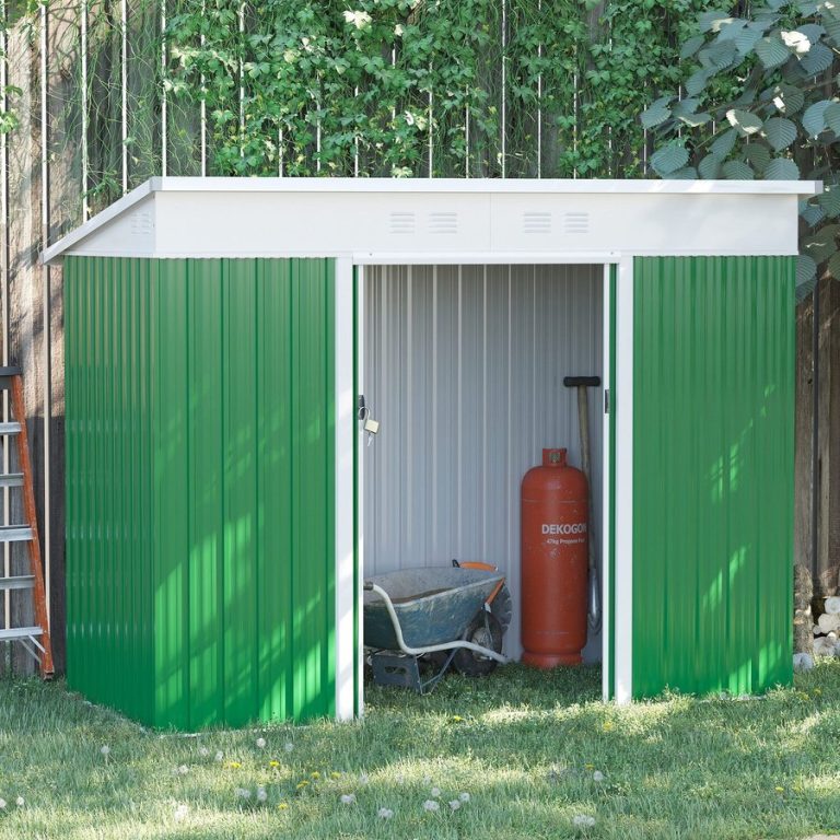 Outsunny 7 x 4ft Garden Storage Shed Ventilation - Green