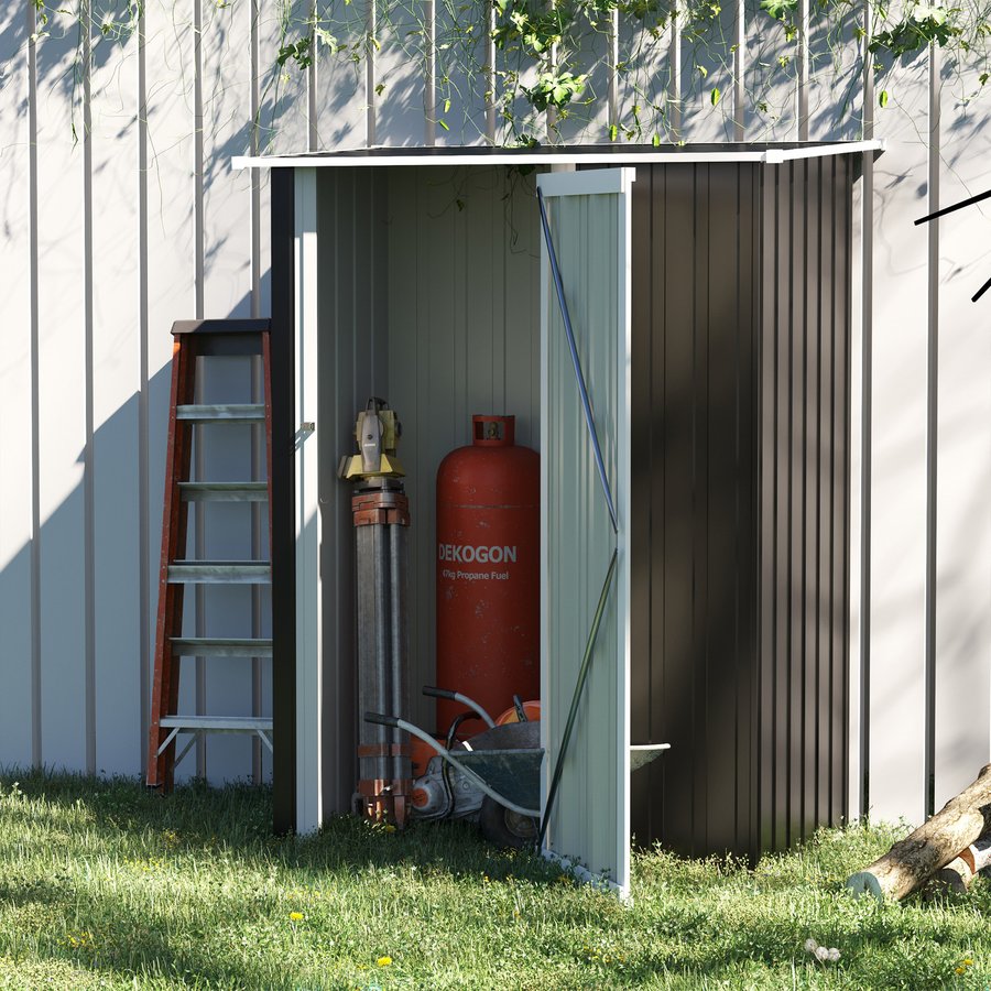 Outsunny Outdoor Storage Shed - Grey - WhichShed.co.uk