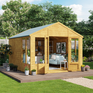 Holly Tongue and Groove Apex Summerhouse  - Wooden / Yes / 12x10 ft