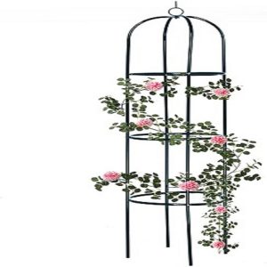 Large Metal Garden Obelisk - Black