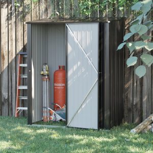 Outsunny Outdoor Storage Shed Steel Garden Shed - Black