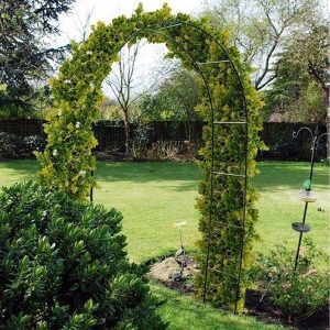 Ram Large 2.4M Black Metal Garden Arch - Black