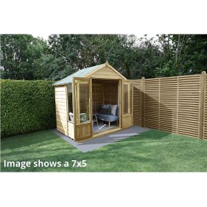 Oakley Overlap Apex Summerhouse  - 8x6 / Without Base / Installation Included