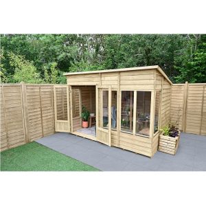 Oakley Pent Summerhouse  - With Base  / 10x6  / No Installation