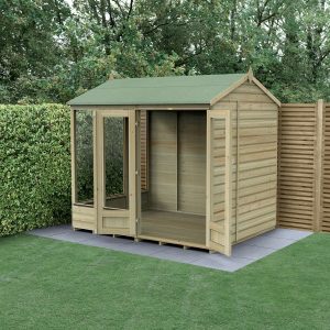 Beckwood Reverse Apex Summerhouse 8x6 - No Installation / With Base