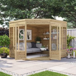 Picton Corner Summerhouse  - Wooden / 8x8 ft / Yes