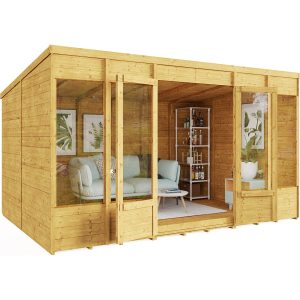 Bella Tongue and Groove Pent Summerhouse  - Wooden / No / 8x8 ft