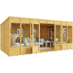 Bella Tongue and Groove Pent Summerhouse  - Wooden / Yes / 16x8 ft