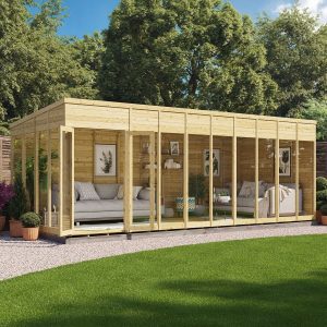 Switch Pent Tongue and Groove Summerhouse  - Wooden / 20x8 ft