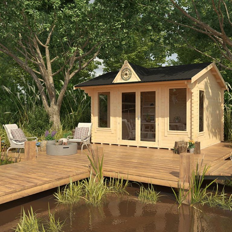 14'x10' Copley Log Cabins - 44mm Log Cabin - Whichshed.co.uk