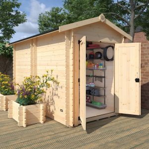 6'x6' The Elysia Log Cabins - 19mm Log Cabin - Whichshed.co.uk