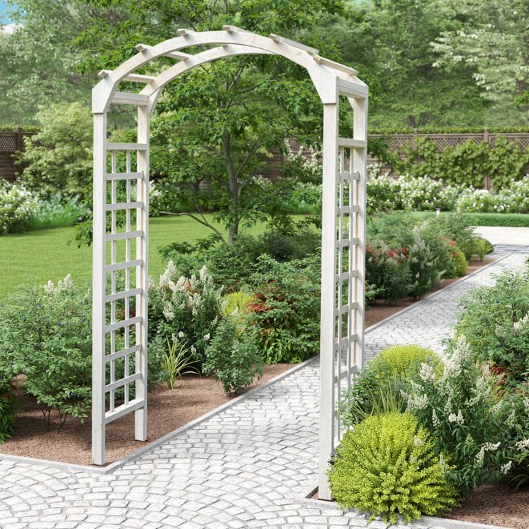 BillyOh Primrose 84.5' Fir Wooden Garden Arch - White