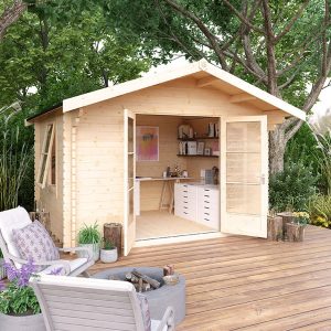 Garden Office - 10'x10' Kipling Log Cabin - Quality Garden Log Cabins - Whichshed.co.uk