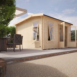 Garden Office - 12'x10' The Lavinia 28mm Log Cabin - Whichshed.co.uk