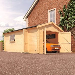 16'x10' The Malayan Garage 44mm Log Cabin - Whichshed.co.uk