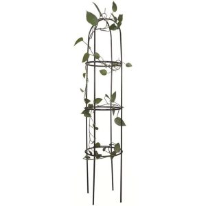 Heavy Duty Metal Garden Obelisk Weatherproof Trellis (2m) - Green