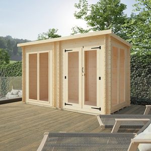 12'x6' The Moda Log Cabins - 19mm Log Cabin - Whichshed.co.uk