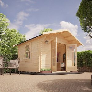 Garden Office - 10'x12' The Panthera 28mm Log Cabin - Whichshed.co.uk