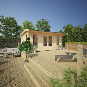 14'x10' Procas Express Log Cabin - 44mm Garden Log Cabins - Whichshed.co.uk