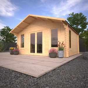 Garden Office - 10'x14' The Shere 44mm Log Cabin - Whichshed.co.uk