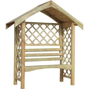 Pressure Treated Swing Arm Arbour Seat - Green