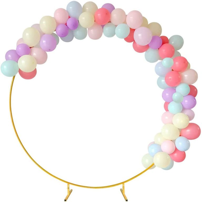 Golden Metal Round Balloon Arch - Gold / 150cm