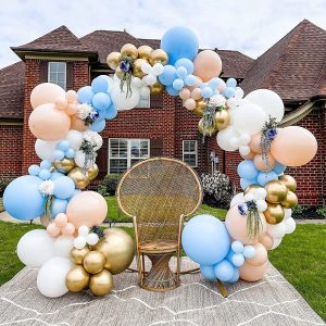 Golden Metal Round Balloon Arch - Gold / 30cm