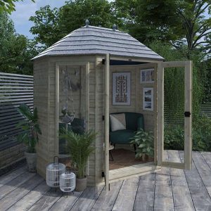 8'x6' Tiger Elite Pressure-Treated Octagonal Vista - Whichshed.co.uk